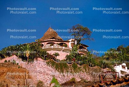 House on a Cliff, Trees, Puerto Vallarta