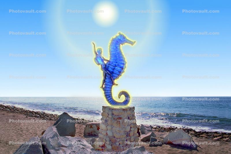 Transcendental Seahorse Sculpture, Puerto Vallarta, Paintography