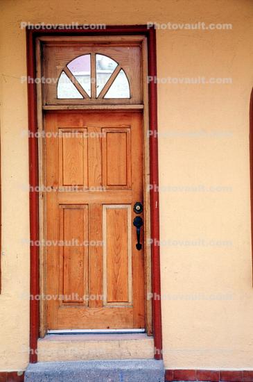Wooden Door, doorway, entrance, steps