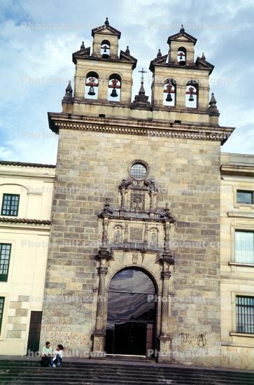 Archiepiscopal Palace, Church, Bells, Building, entrance, Bogota, city