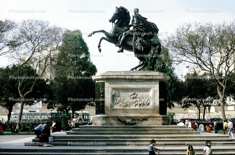 Equestrian Statue, Simon Bolivar, Lima, Peru