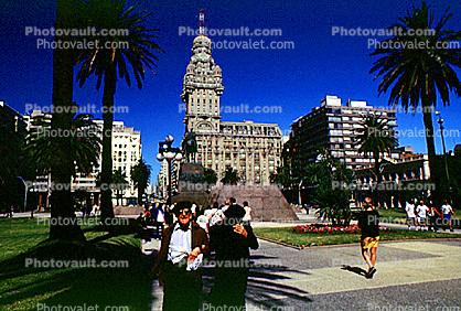 The Salvo Palace, Palacio Salvo, Plaza independencia, Independence Plaza, Building, famous landmark, Montevideo