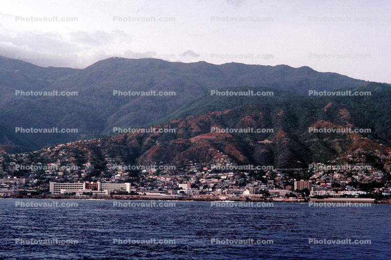 Harbor, Docks, hillside, buildings, La Guaira, Maiquetia, Venezuela