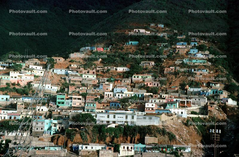 Homes, hillside, buildings, La Guaira, Maiquetia, Venezuela
