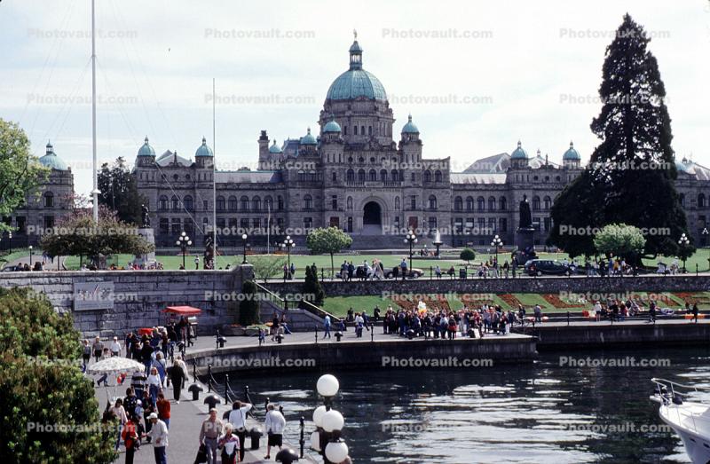 British Columbia Parliament Buildings, seat of the Legislative Assembly of British Columbia, Victoria, waterfront