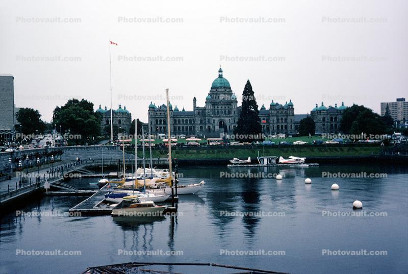 Parliament Building, Inner Harbor, docks, Victoria