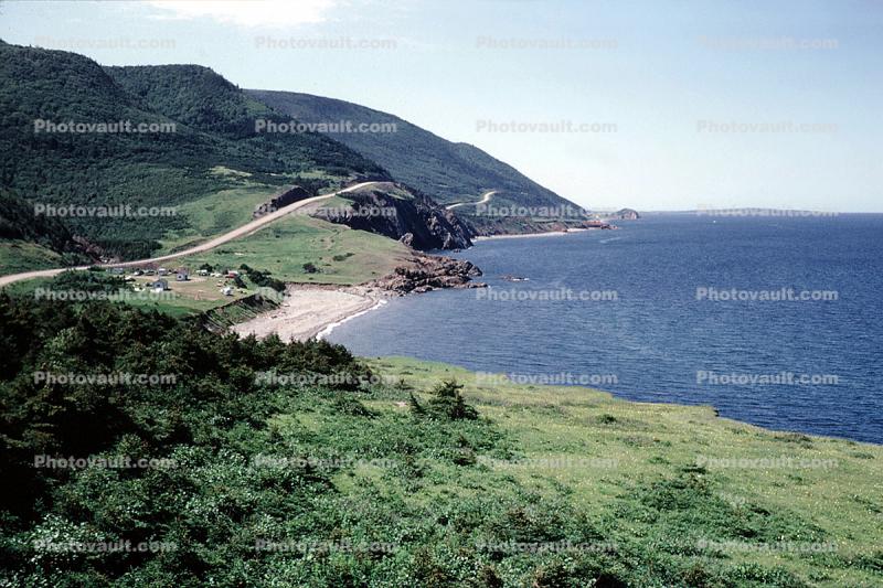 Cabot Trail, West side, road, highway, mountains, Nova Scotia