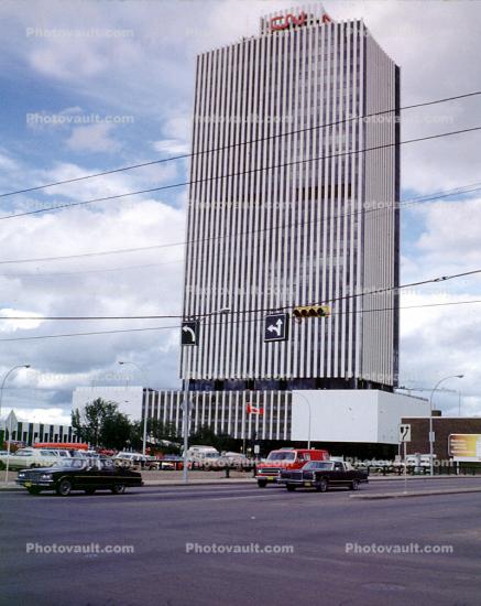 Canadian Northern Building, skyscraper, cars, August 1978
