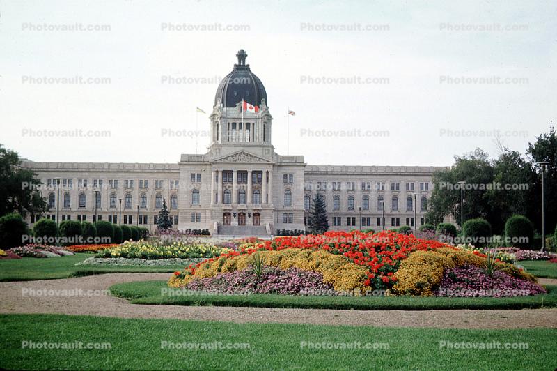 Government Building, Flower garden, hill, dome, September 1973