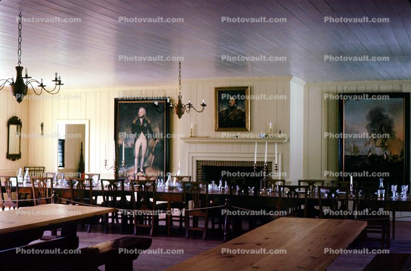 Interior, Dining Room, Chandelier, Old Fort William, August 1983