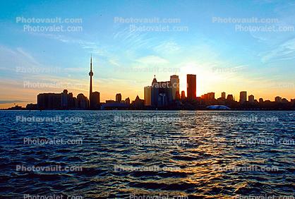 Toronto Skyline, Buildings, Sunset