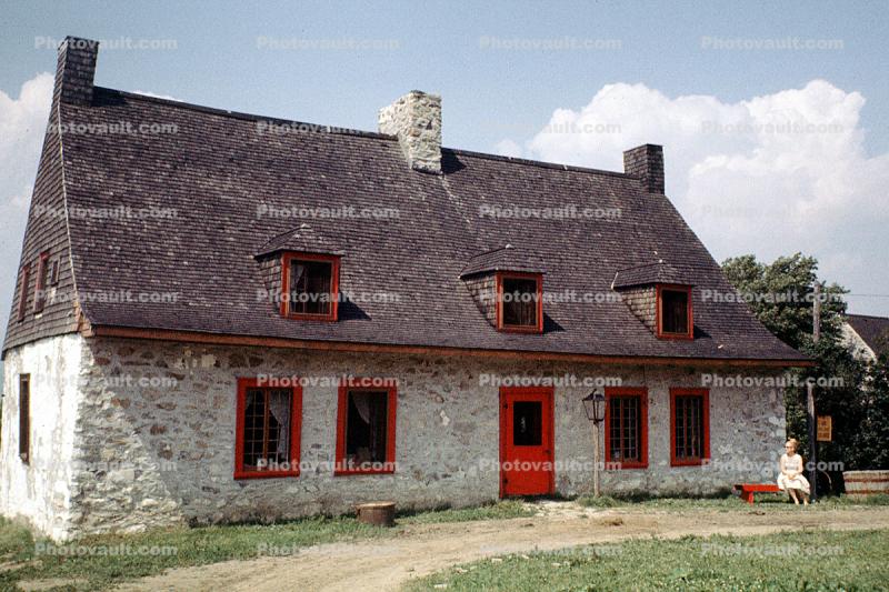 Stone House, Home, Abode, Cottage, June 1964, 1960s