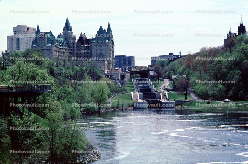 Ottawa River, Canal Locks, skyline