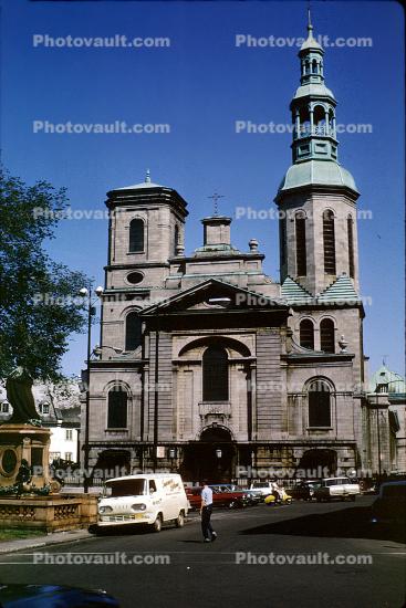 The Notre-Dame de Quebec Basilica, Cathedral, van, August 1974, 1970s