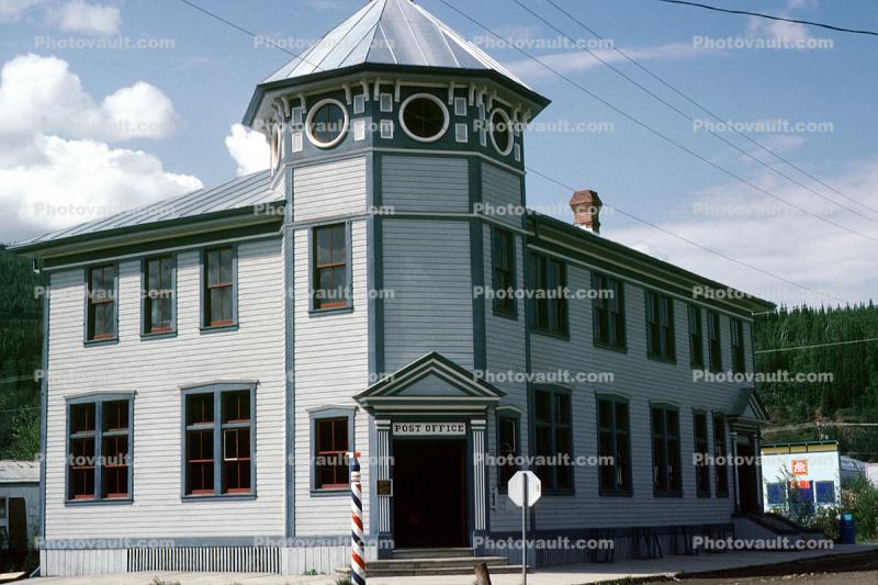 Post Office, Building, Tower, Turret, Doorway, Dawson City, Castle