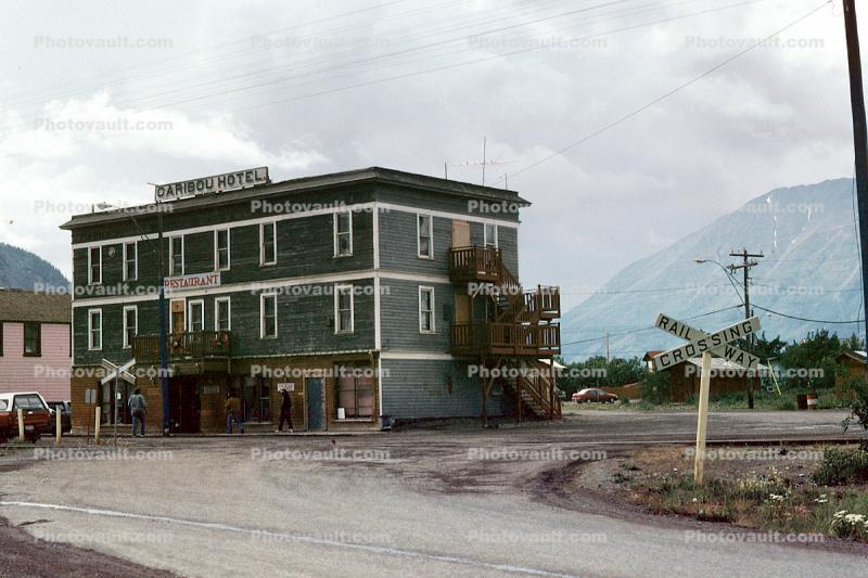 Caribou Hotel, Carcross, Whitehorse, Railroad Crossing