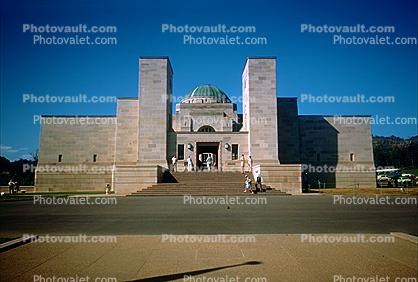 Australian War Memorial, Shine Dome, Building, Parliament House, Canberra, steps, 1950s