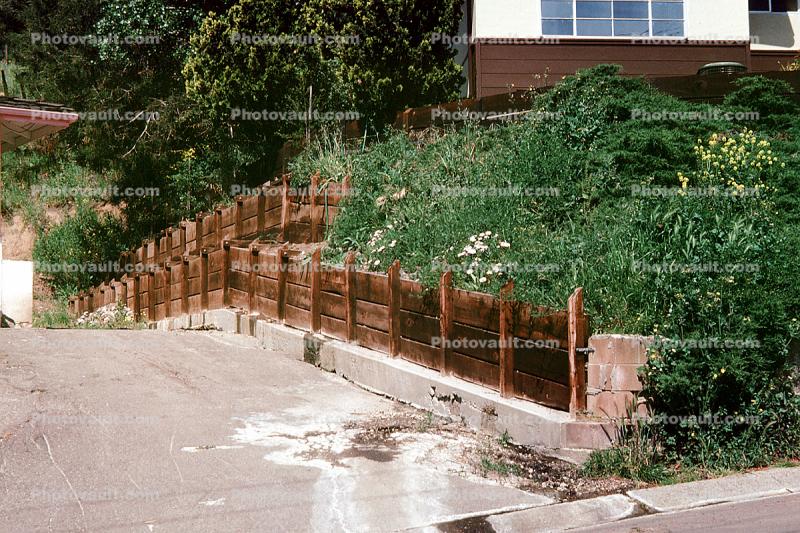 Driveway, Retaining Wall, Garden, Canberra, April 1982