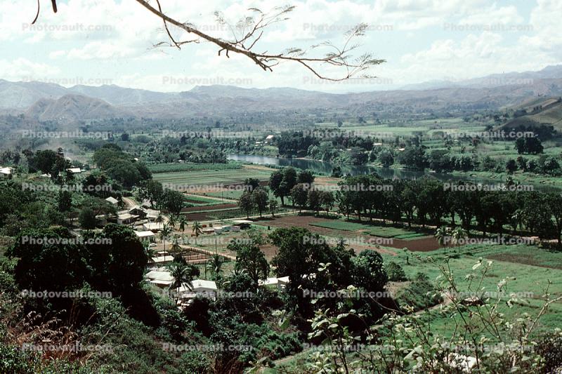 Sigatoka Valley, Village, Mountains, Hills