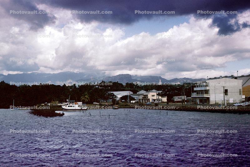 Lautoka, Harbor, Docks, Boat, Buildings, Clouds