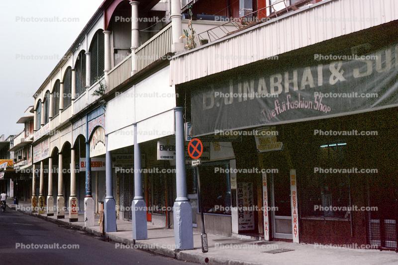 Shops, Stores, Walkway, Buildings, Suva