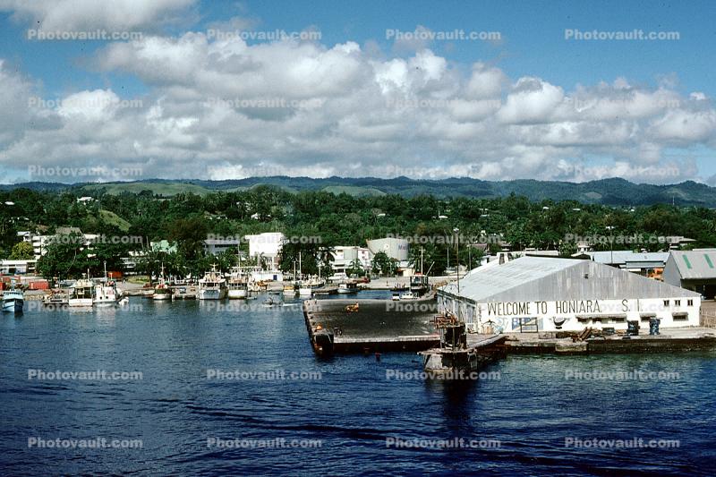 Dock, warehouse, harbor, Honiara, Guadalcanal Island