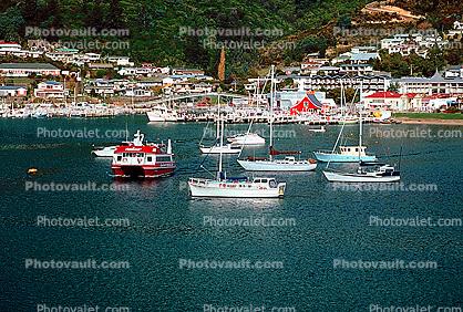 Harbor, town, buildings, waterfront, boats