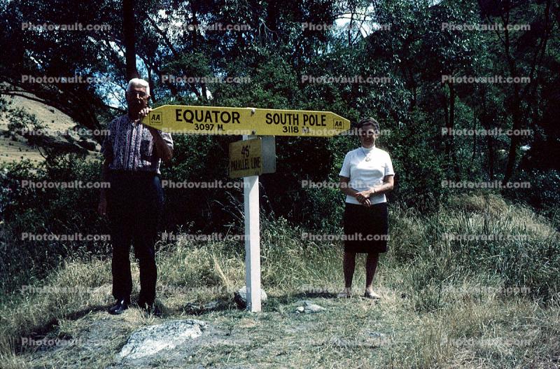 Half Way Point, between Equator and South Pole, distance marker