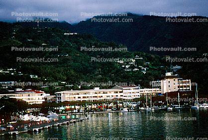Harbor, Shoreline, buildings, Papeete
