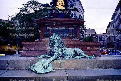 Lion Statue, statuary, art, artform, Vienna