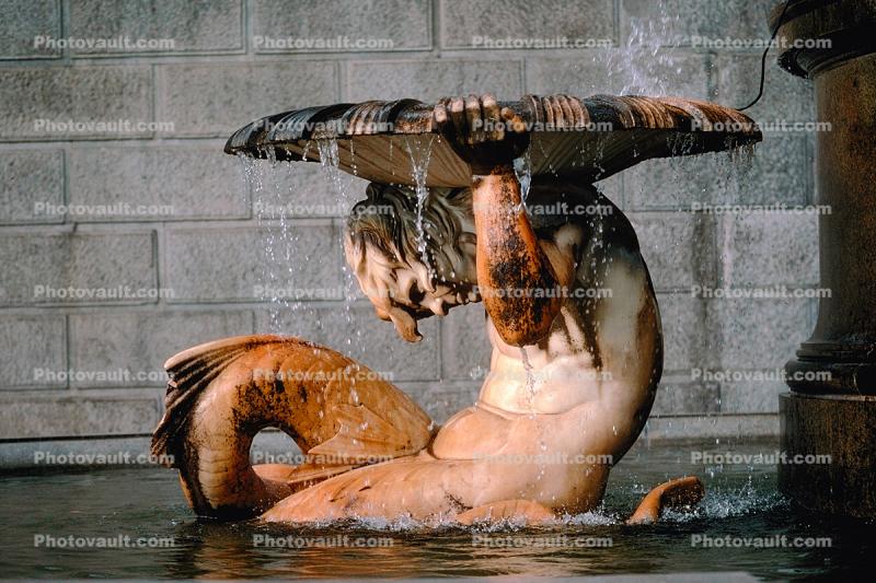 Male Mermaid, Strength, detail of Pallas Athene Fountain, Vienna