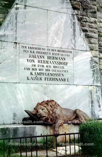 Kriegerdenkmal f?r Hauptmann, Johann Hermann von Hermannsdorf am Predil-Pass