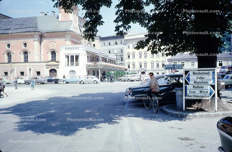 Salzburg, Cars, automobiles, vehicles, 1950s