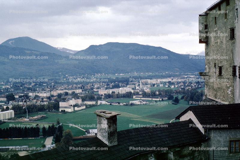 Looking south, Hohensalzburg Fortress, Salzburg Castle, Town, Valley, Salzburg