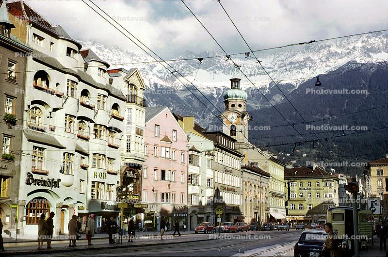 Buildings, Mountains, City, Town, Alps, Innsbruck