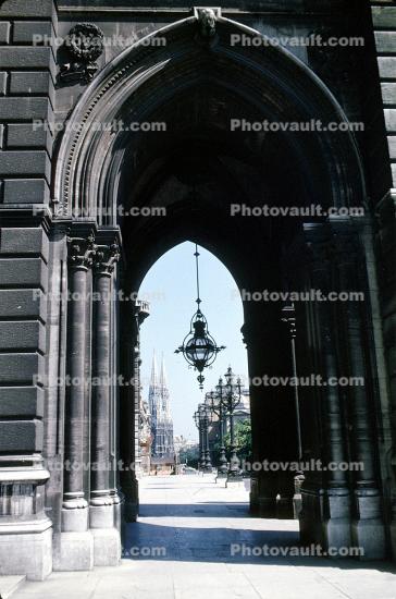 Castle, royalty, walkway, path, chandelier, building, Vienna