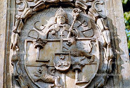 Shield, DG PD, bar-Relief, sculpture, Doksany, Kostel A Krypta