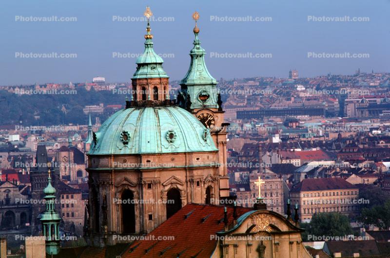 Church of Saint Nicholas, building, dome, Prague
