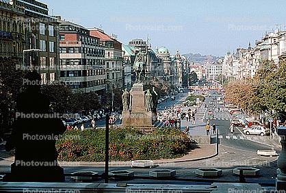 King Wenceslas Statue Prague, (Vaclav), Monument, landmark