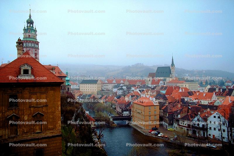 Prague, Vltava River, skyline