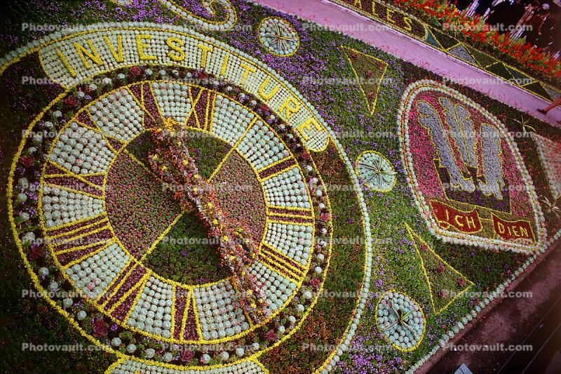 Clock Garden, ornate, Tivoli Gardens, landmark, opulant, outdoor clock, outside, exterior, building, roman numerals