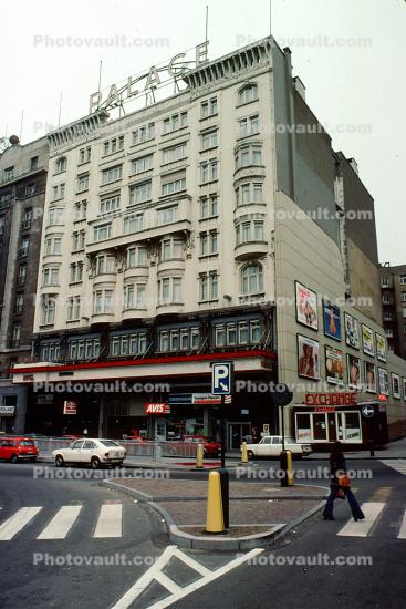 Palace Hotel, street, cars, building, June 1977