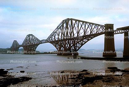 Forth Railroad Bridge, over the Firth of Forth, Scotland, 1950s