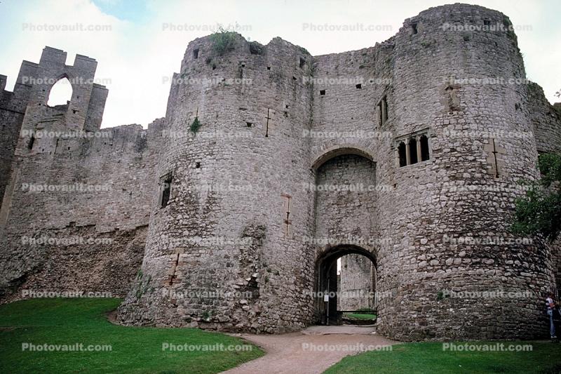 Chepstow Castle, (Welsh: Cas-gwent), Chepstow, Monmouthshire, Wales, Castell Cas-Gwent, Turret, Tower