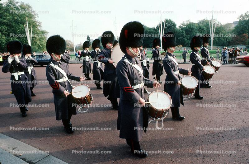 London, Changing of the Guard, Drum Corps, drummers