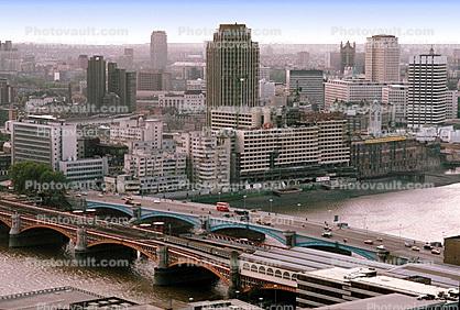 Bridge, River Thames, London, Cityscape, skyline, buildings, skyscraper, Downtown, Metropolitan, Metro, Outdoors, Outside, Exterior