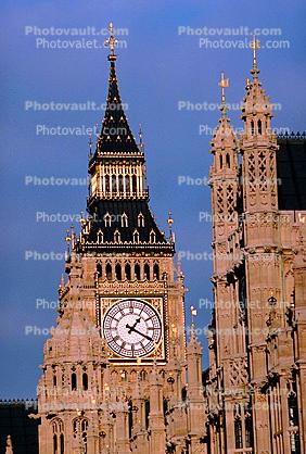 London, House of Parliament, River Thames, Big Ben Clock Tower, landmark, roman numerals