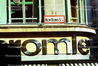 New Bond Street, London, sign, City of Westminster