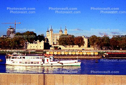 Buildings, Boat, River Thames, Her Majesty's Royal Palace and Fortress, Tower of London, London