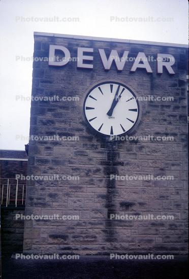 John Dewar & Sons LTD - Scotch Whisky, Scotland, outdoor clock, outside, exterior, building